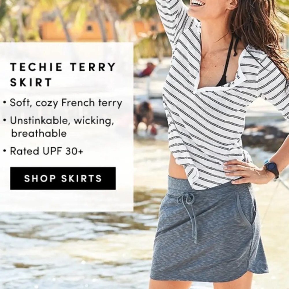 ATHLETA Techie Terry Skirt